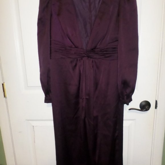 IEENA FOR MAC DUGGAL Front Twist Puff Sleeve Deep V Jumpsuit - Picture 9 of 13